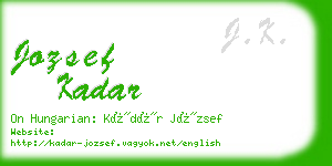 jozsef kadar business card